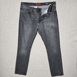 M B X Men Jeans 38X32 Gray Denim Grunge Slim 30" Inseam
